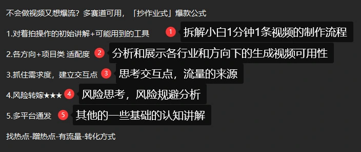 图片[1]-不会做视频又想爆流？多赛道可用，「抄作业式」爆款公式-冷静资源库
